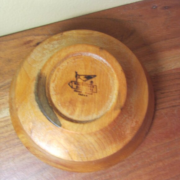 bowls vintage hand made woodpecker woodware japan - pair of 2 (W4726) - Picture 8 of 9